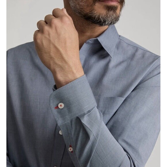 UNTUCKit Wrinkle Free Pio Cesare Shirt Mens Size XXL Blue Cotton‎ Essential - Picture 11 of 12